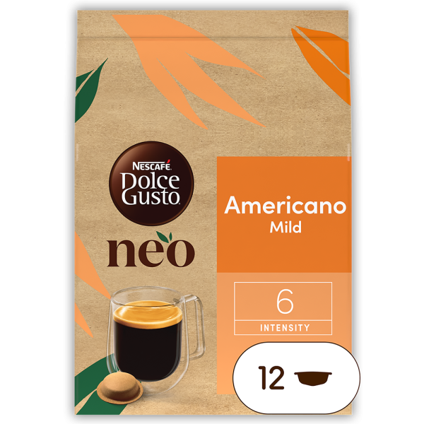ネスカフェ ドルチェ グスト ネオ アメリカーノ ライトブレンドの紙製コーヒーポッド
